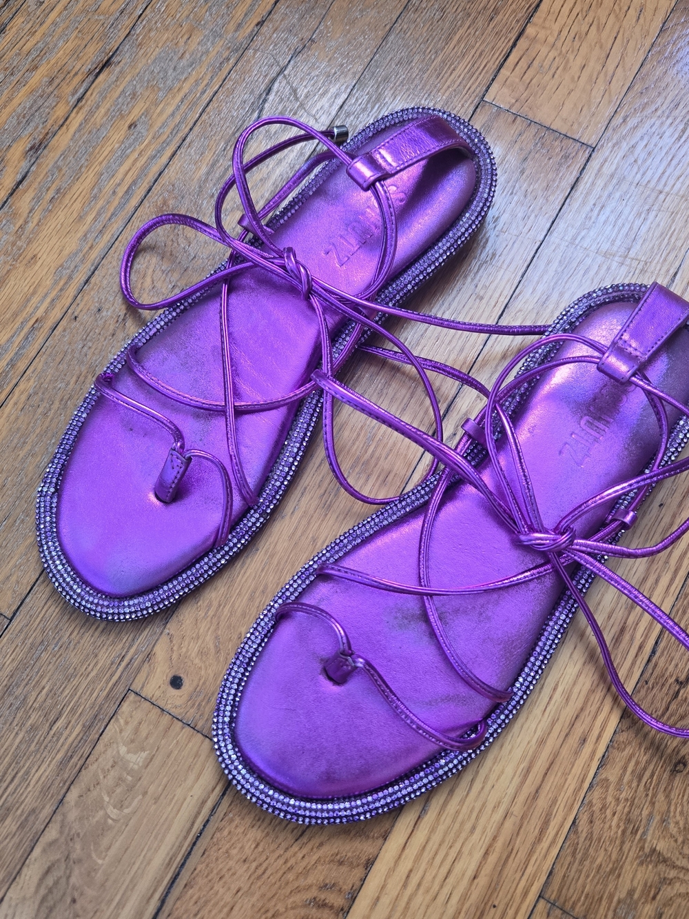 Schultz Metallic  Lace-Up Women's Sandals 7.5